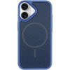Чохол PC Textile Hybrid with Magnetic Fit для Apple iPhone 17 (6.3") Blue
