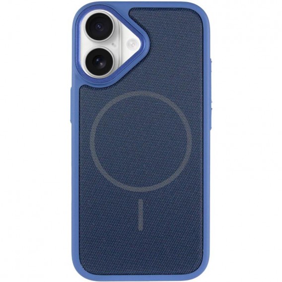 Чохол PC Textile Hybrid with Magnetic Fit для Apple iPhone 17 (6.3") Blue Чохол PC Textile Hybrid with Magnetic Fit для Apple iPhone 17 (6.3") Blue