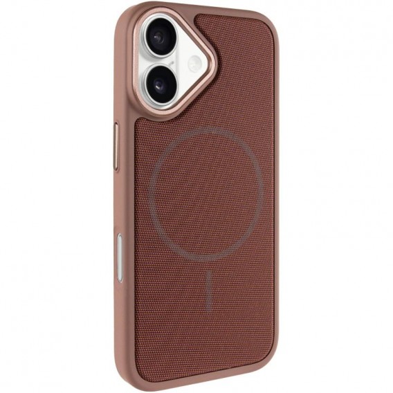 Чохол PC Textile Hybrid with Magnetic Fit для Apple iPhone 17 (6.3") Desert Gold