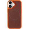 Чохол PC Textile Hybrid with Magnetic Fit для Apple iPhone 17 (6.3") Orange / Brown