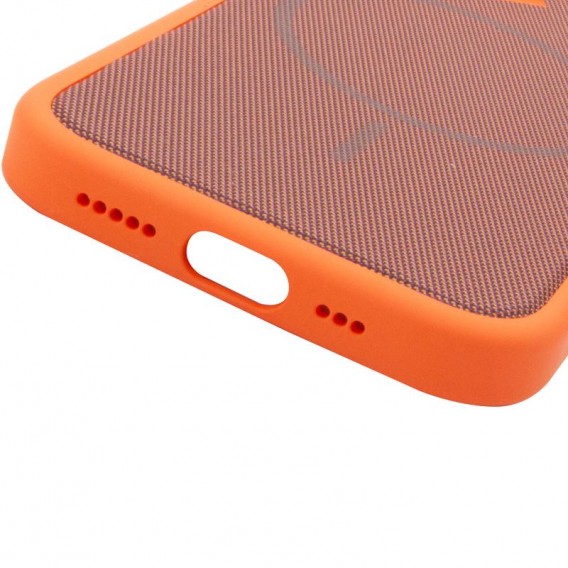 Чохол PC Textile Hybrid with Magnetic Fit для Apple iPhone 17 (6.3") Orange / Brown Чохол PC Textile Hybrid with Magnetic Fit для Apple iPhone 17 (6.3") Orange / Brown