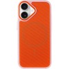 Чохол PC Textile Hybrid with Magnetic Fit для Apple iPhone 17 (6.3") Pink / Orange