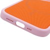Чохол PC Textile Hybrid with Magnetic Fit для Apple iPhone 17 (6.3") Pink / Orange