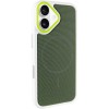 Чохол PC Textile Hybrid with Magnetic Fit для Apple iPhone 17 (6.3") White / Green