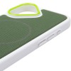 Чохол PC Textile Hybrid with Magnetic Fit для Apple iPhone 17 (6.3") White / Green