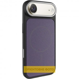 Чехол PC Textile Hybrid with Magnetic Fit для Apple iPhone 17 Air (6.5") Black / Purple