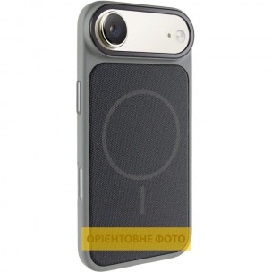 Чехол PC Textile Hybrid with Magnetic Fit для Apple iPhone 17 Air (6.5") Grey / Black