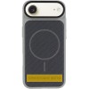 Чохол PC Textile Hybrid with Magnetic Fit для Apple iPhone 17 Air (6.5") Grey / Black