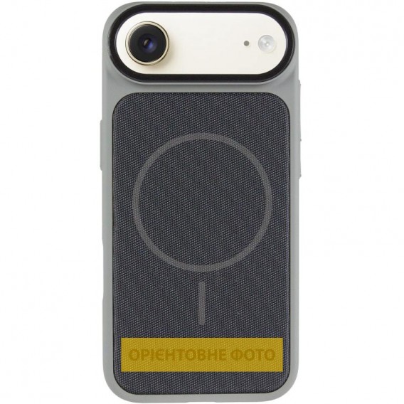 Чохол PC Textile Hybrid with Magnetic Fit для Apple iPhone 17 Air (6.5") Grey / Black Чохол PC Textile Hybrid with Magnetic Fit для Apple iPhone 17 Air (6.5") Grey / Black