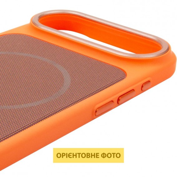 Чохол PC Textile Hybrid with Magnetic Fit для Apple iPhone 17 Air (6.5") Orange / Brown Чохол PC Textile Hybrid with Magnetic Fit для Apple iPhone 17 Air (6.5") Orange / Brown