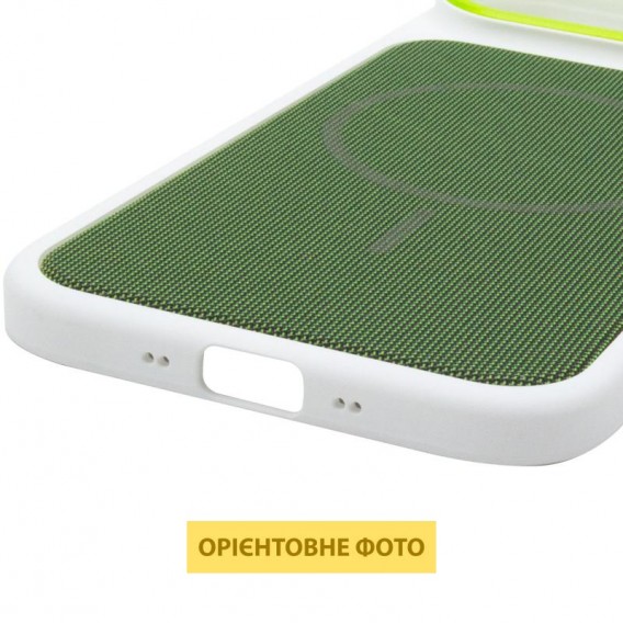 Чохол PC Textile Hybrid with Magnetic Fit для Apple iPhone 17 Air (6.5") White / Green Чохол PC Textile Hybrid with Magnetic Fit для Apple iPhone 17 Air (6.5") White / Green