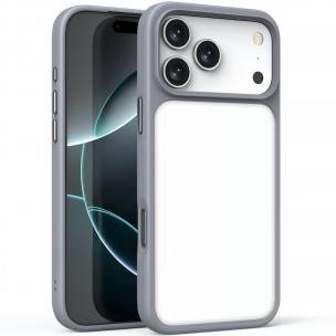 TPU+PC чехол Metal Buttons для Apple iPhone 17 Pro (6.3") Серый / Grey