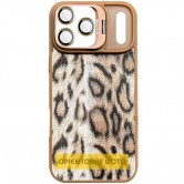 Чехол TPU+PC Wild Leopard with Magnetic Fit and Lens для Apple iPhone 17 Air (6.5") Brown