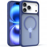Чехол для iPhone 18 Pro Max / 17 Pro Max Epik Metal Buttons with MagSafe, TPU и поликарбонат, синий / Navy Blue Чехол для iPhone 18 Pro Max / 17 Pro Max Epik Metal Buttons with MagSafe, TPU и поликарбонат, синий / Navy Blue