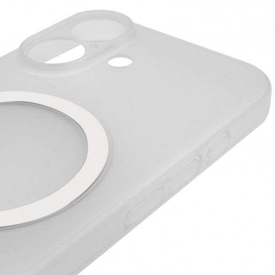 Чохол PC Slim Matte with Magnetic Fit (camera button) для Apple iPhone 17 (6.3") White Чохол PC Slim Matte with Magnetic Fit (camera button) для Apple iPhone 17 (6.3") White