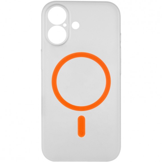 Чехол PC Slim Matte with Magnetic Fit (camera button) для Apple iPhone 17 (6.3") Orange