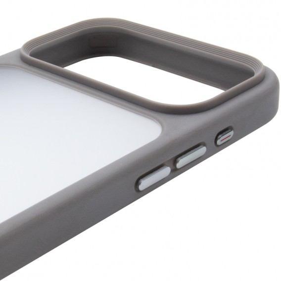TPU+PC чехол Metal Buttons для Apple iPhone 17 Pro Max (6.9") Серый / Grey TPU+PC чехол Metal Buttons для Apple iPhone 17 Pro Max (6.9") Серый / Grey