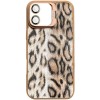 Чохол TPU+PC Wild Leopard with Magnetic Fit and Lens для Apple iPhone 17 (6.3") Brown