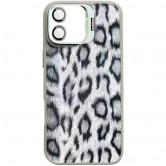 Чехол TPU+PC Wild Leopard with Magnetic Fit and Lens для Apple iPhone 17 (6.3") Grey