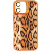 Чохол TPU+PC Wild Leopard with Magnetic Fit and Lens для Apple iPhone 17 (6.3") Orange