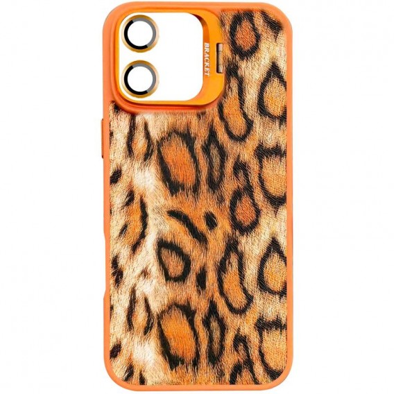 Чохол TPU+PC Wild Leopard with Magnetic Fit and Lens для Apple iPhone 17 (6.3") Orange