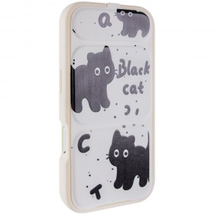 Чохол TPU Panel Stand для Apple iPhone 17 (6.3") Black Cat