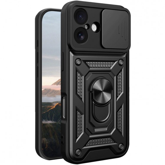 Чохол Ummi Camshield Serge Ring для Apple iPhone 17 (6.3") Чорний / Black Чохол Ummi Camshield Serge Ring для Apple iPhone 17 (6.3") Чорний / Black