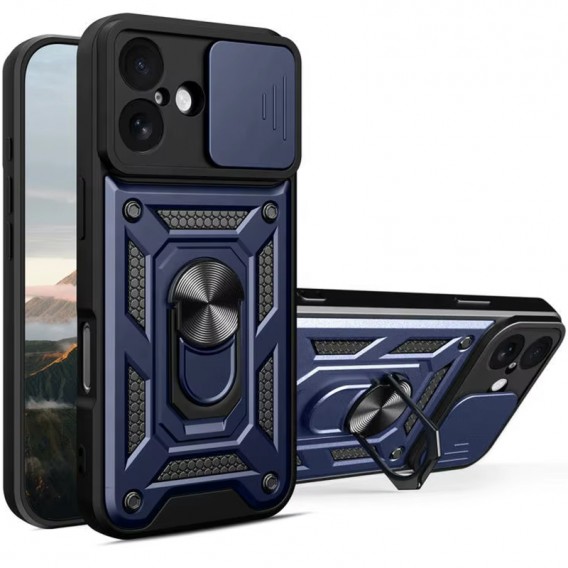 Чохол Ummi Camshield Serge Ring для Apple iPhone 17 (6.3") Синій / Navy Чохол Ummi Camshield Serge Ring для Apple iPhone 17 (6.3") Синій / Navy