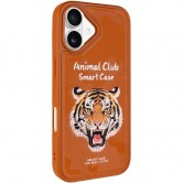 TPU+PC чехол Animal Club для Apple iPhone 17 (6.3") Chocolate Brown