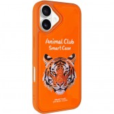 TPU+PC чохол Animal Club для Apple iPhone 17 (6.3") Hermes Orange