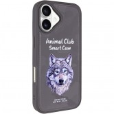 TPU+PC чехол Animal Club для Apple iPhone 17 (6.3") Titanium Gray