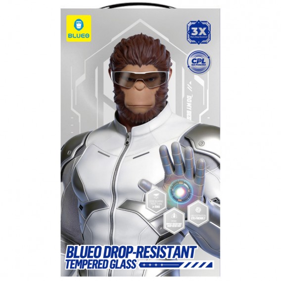 Захисне 2.5D скло Blueo Drop-Resistant для Apple iPhone 17 Pro Max /16 Pro Max /18 Pro Max (6.9") Чорний
