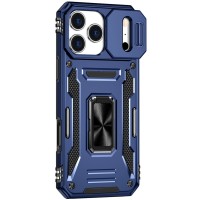 Чохол для iPhone 18 Pro Max / 17 Pro Max Epik Camshield Army Ring, TPU та полікарбонат, синій / Navy