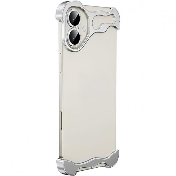 Чехол Minimalist Metal Bumper для Apple iPhone 17 (6.3") Silver
