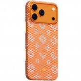 TPU+PC чехол для iPhone 18 Pro / iPhone 17 Pro Blueo Gilded Tactile Woven with Magnetic Fit Orange