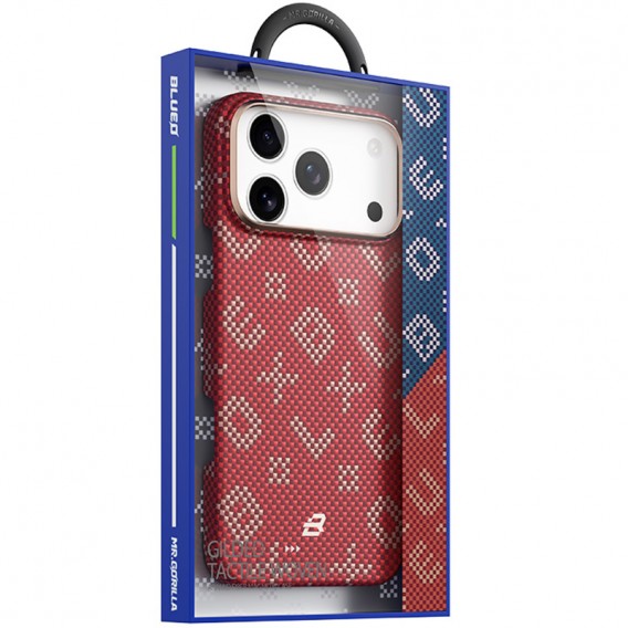TPU+PC чохол Blueo Gilded Tactile Woven with Magnetic Fit для Apple iPhone 17 Pro (6.3") Red
