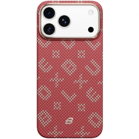 TPU+PC чохол Blueo Gilded Tactile Woven with Magnetic Fit для Apple iPhone 17 Pro (6.3") Red