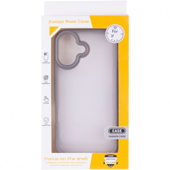 TPU+PC чохол Metal Buttons для Apple iPhone 17 (6.3") Сірий / Grey TPU+PC чохол Metal Buttons для Apple iPhone 17 (6.3") Сірий / Grey