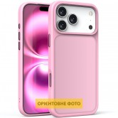 TPU+PC чехол Metal Buttons для Apple iPhone 17 (6.3") Розовый / Pink