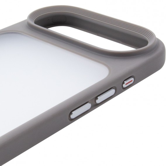 Чохол для iPhone 17 Air Metal Buttons, TPU+PC, Сірий / Grey