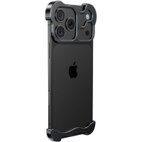 Чохол-бампер для iPhone 18 Pro Max / 17 Pro Max Epik Minimalist Metal Bumper, алюміній, чорний / Black