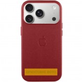 Чехол кожаный Leather Case (AA) with Magnetic Fit and Animation для Apple iPhone 17 Air (6.5") Crimson Чехол кожаный Leather Case (AA) with Magnetic Fit and Animation для Apple iPhone 17 Air (6.5") Crimson