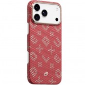 TPU+PC чехол Blueo Gilded Tactile Woven with Magnetic Fit для Apple iPhone 17 Pro Max (6.9") Red