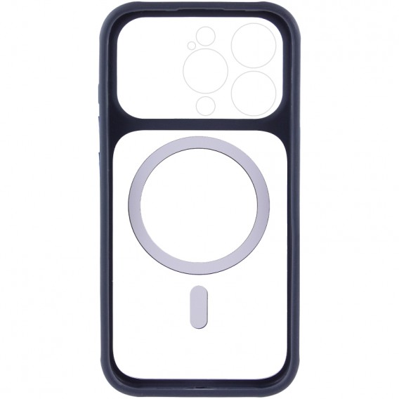 Чохол TPU+PC GETMAN Moon Clear with MagSafe для Apple iPhone 15 Pro (6.1") Blue Чохол TPU+PC GETMAN Moon Clear with MagSafe для Apple iPhone 15 Pro (6.1") Blue