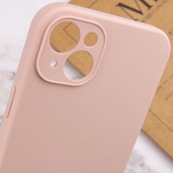Чохол Silk Full Camera Protective (AA) NO LOGO для Apple iPhone 15 Plus (6.7") Рожевий / Pink Sand
