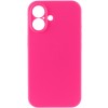 Чохол Silk Full Camera Protective (AA) NO LOGO для Apple iPhone 16 (6.1") Рожевий / Barbie pink