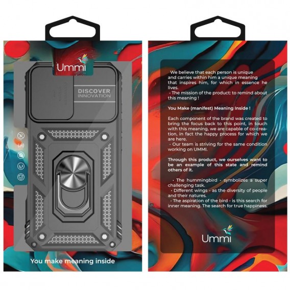 Чохол Ummi Camshield Serge Ring для Apple iPhone 16 (6.1") Чорний / Black