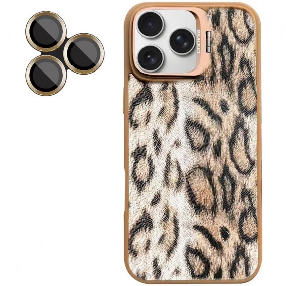 Чохол TPU+PC Wild Leopard with Magnetic Fit and Lens для Apple iPhone 15 Pro (6.1") Brown