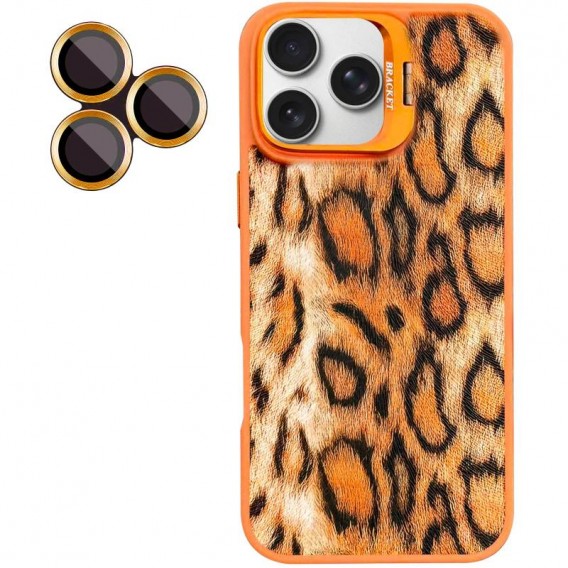 Чохол TPU+PC Wild Leopard with Magnetic Fit and Lens для Apple iPhone 15 Pro (6.1") Orange