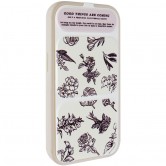 Чехол TPU Panel Stand для Apple iPhone 15 Pro Max (6.7") Floral Sketch